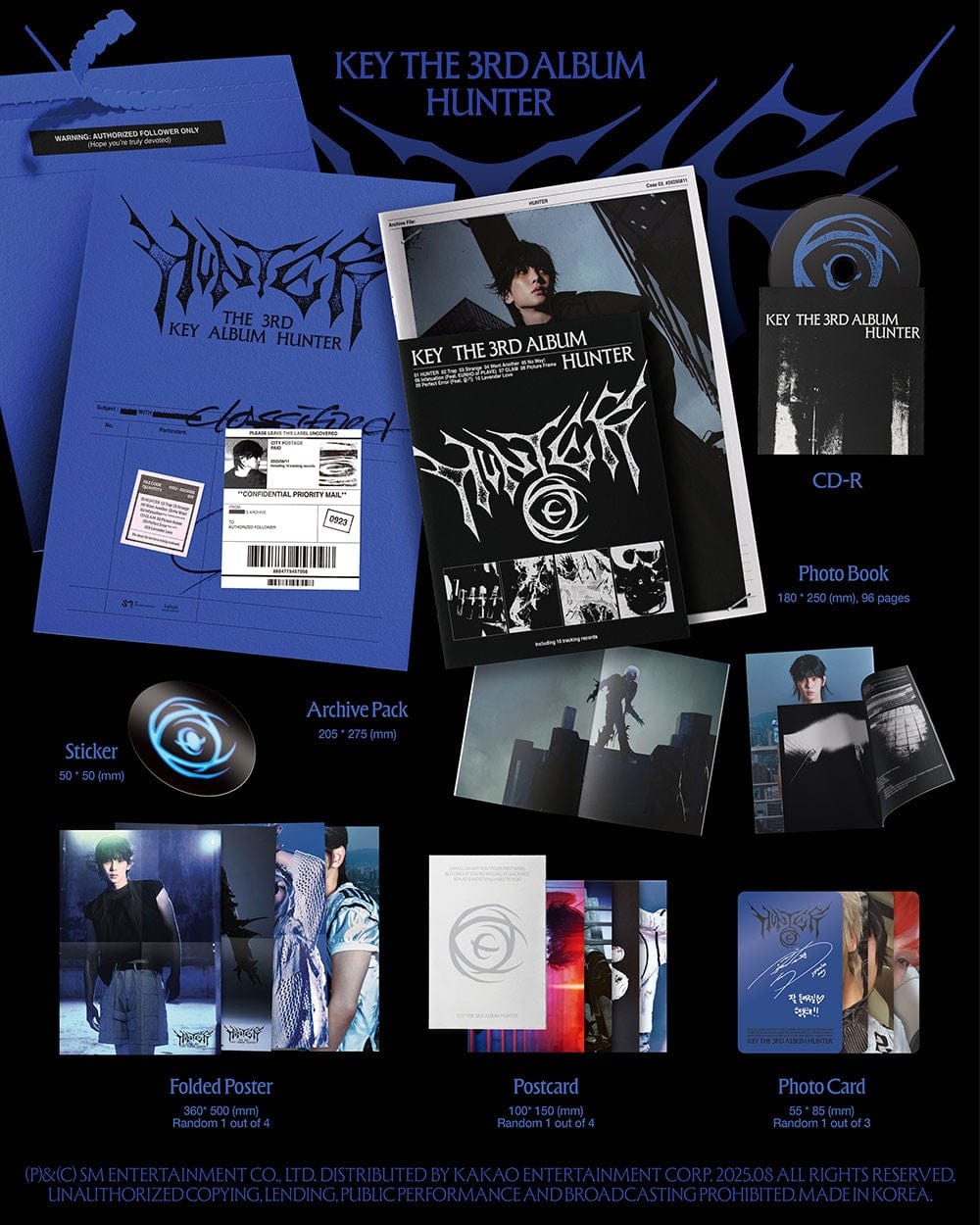 Korea Pop Store KEY - The 3rd Album [Hunter] (Archive Ver.) Kawaii Gifts