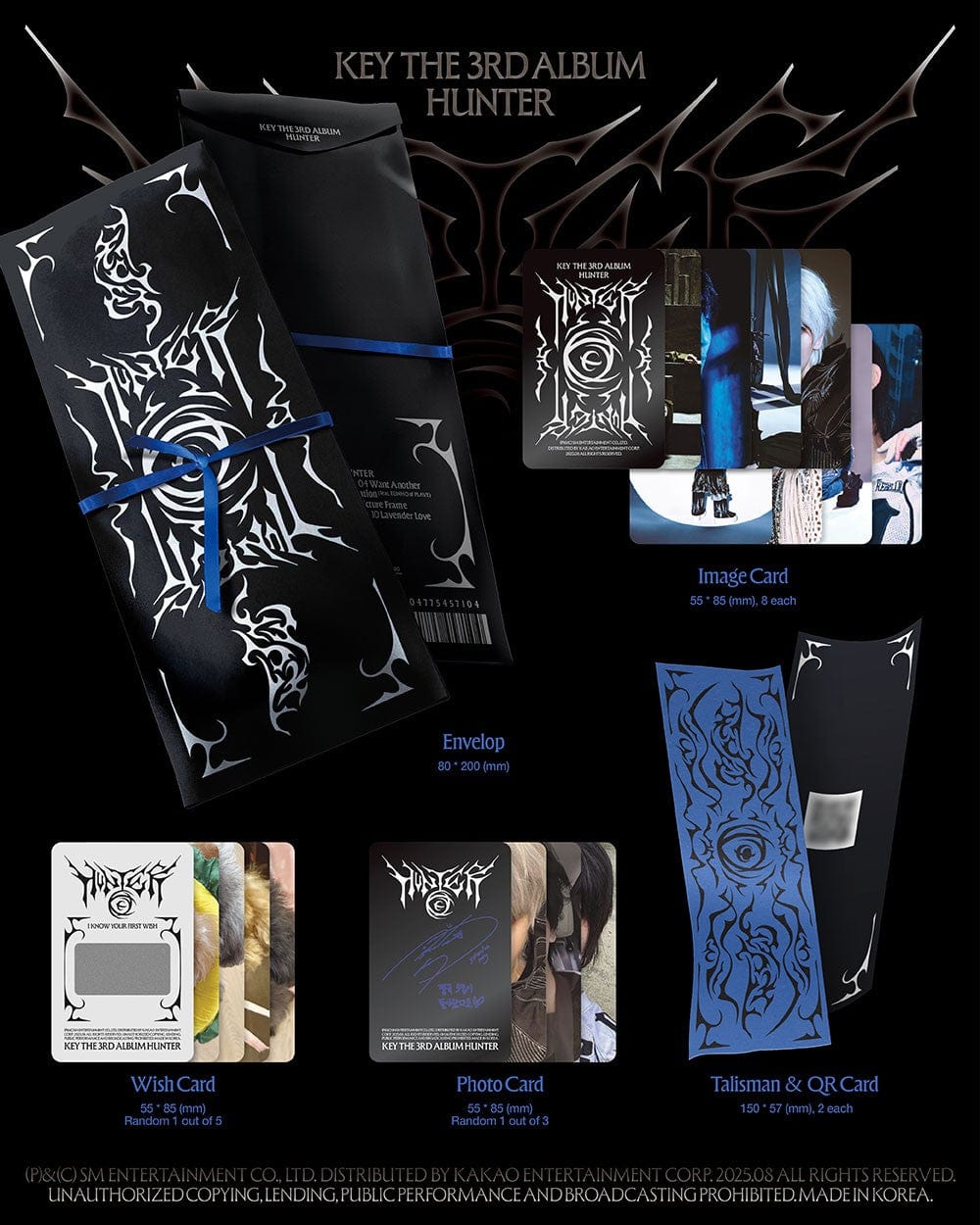 Korea Pop Store KEY - The 3rd Album [Hunter] (Talisman Ver.) Kawaii Gifts