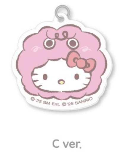 Korea Pop Store [KEY X HELLO KITTY] DIY Key Ring - Acrylic Charm C Ver Kawaii Gifts