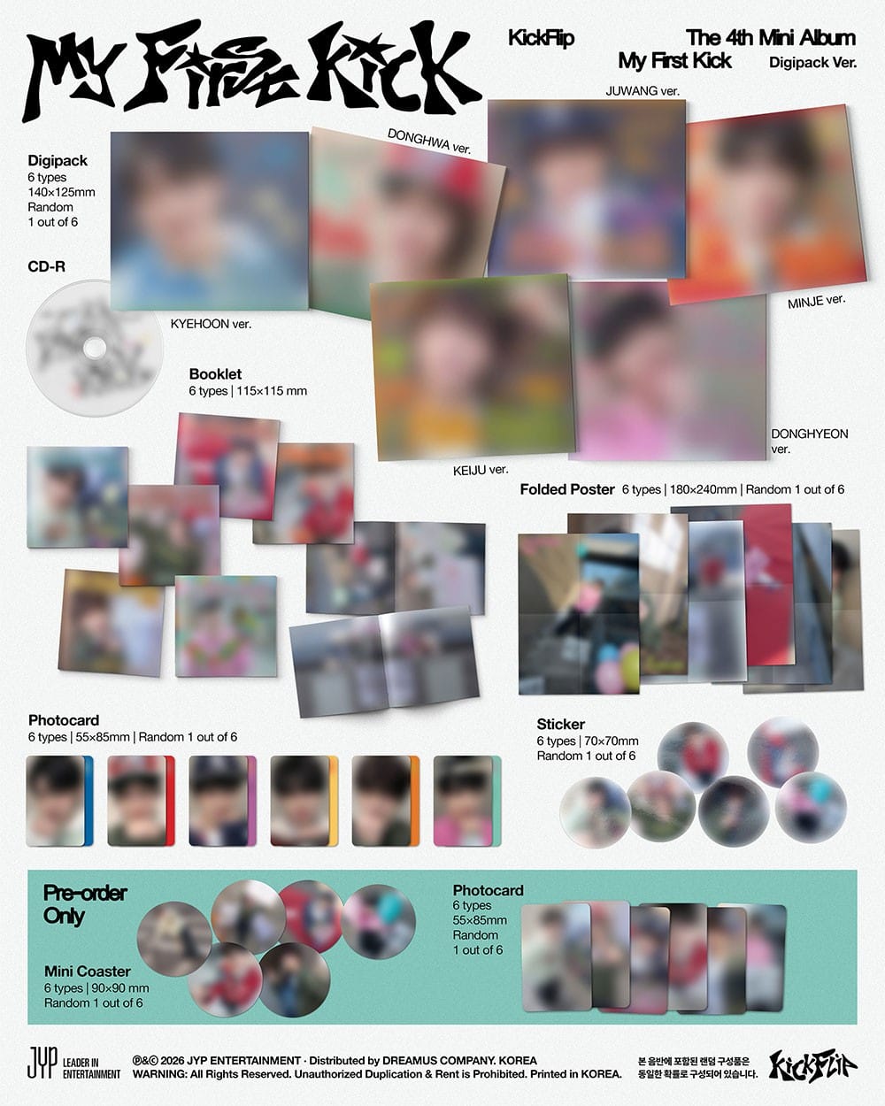 Korea Pop Store KICKFLIP - My First Kick (Digipack Ver.) Kawaii Gifts