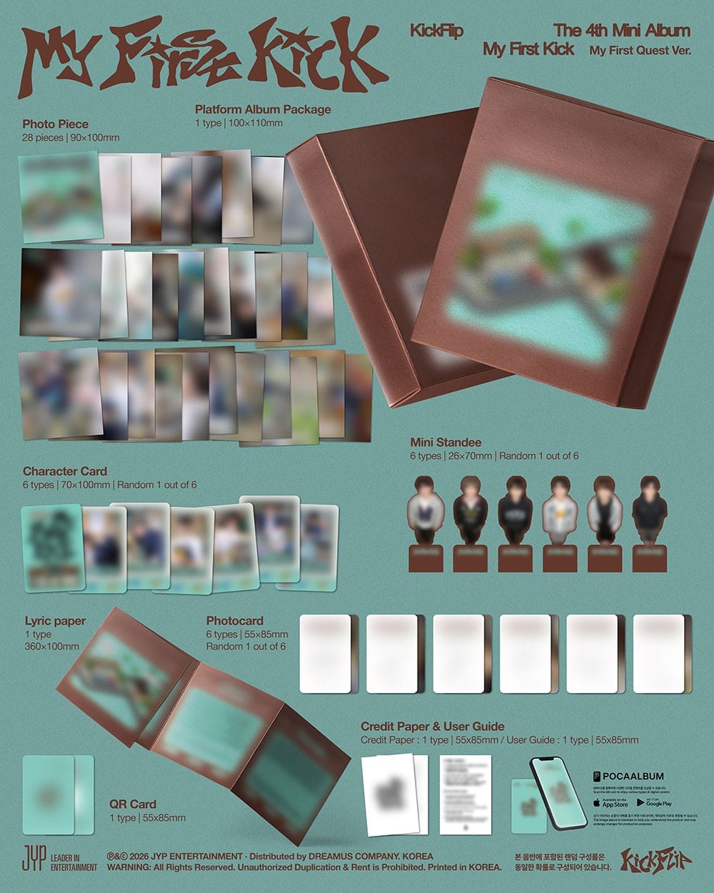 Korea Pop Store KICKFLIP - My First Kick (My First Quest Ver.) Platform Kawaii Gifts