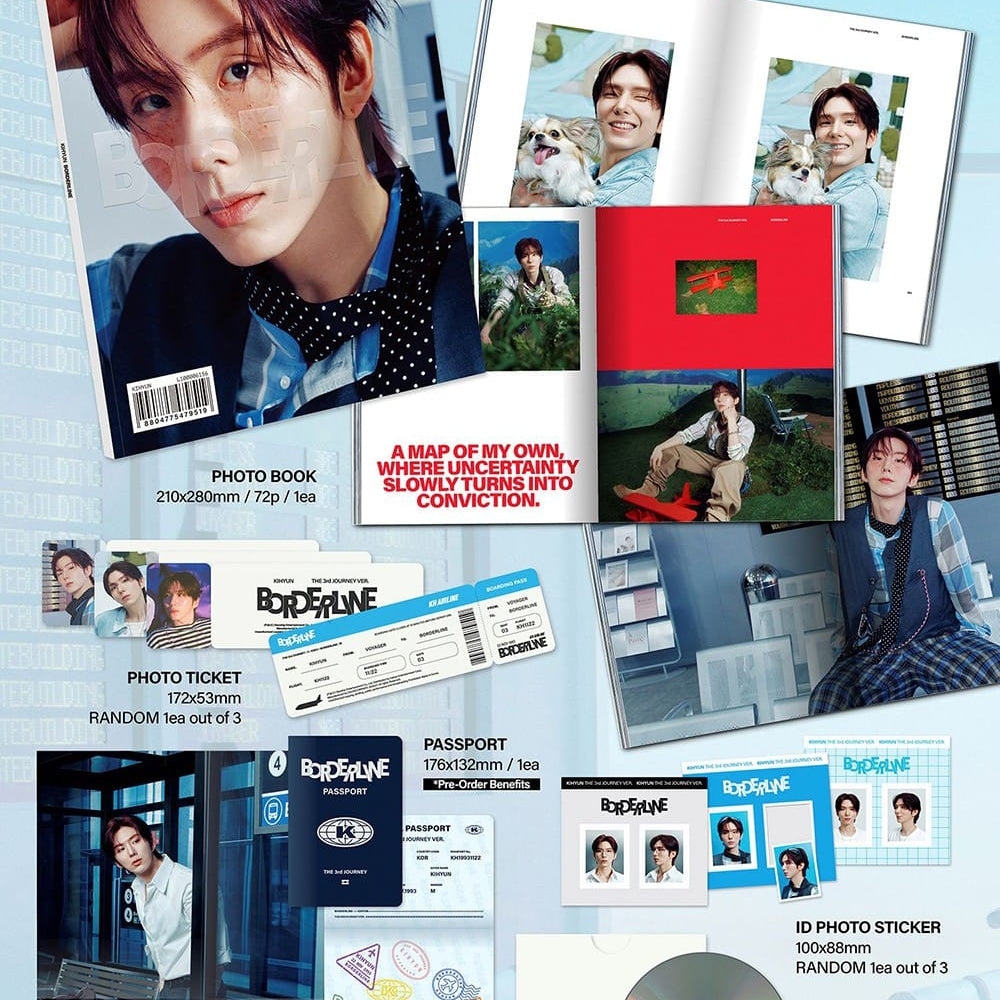 Korea Pop Store KIHYUN - EP [Borderline] (The 3rd Journey Ver.) Kawaii Gifts