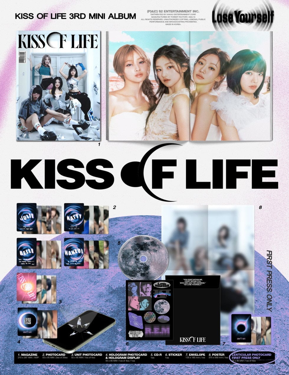 Korea Pop Store KISS OF LIFE - [Lose Yourself] (3rd Mini Album) (Magazine Ver.) Kawaii Gifts