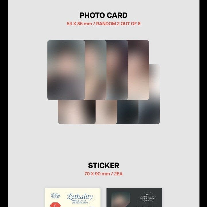 Korea Pop Store KWON EUN BI - Lethality (3rd Mini Album) Poca Ver. Kawaii Gifts 8804775252952