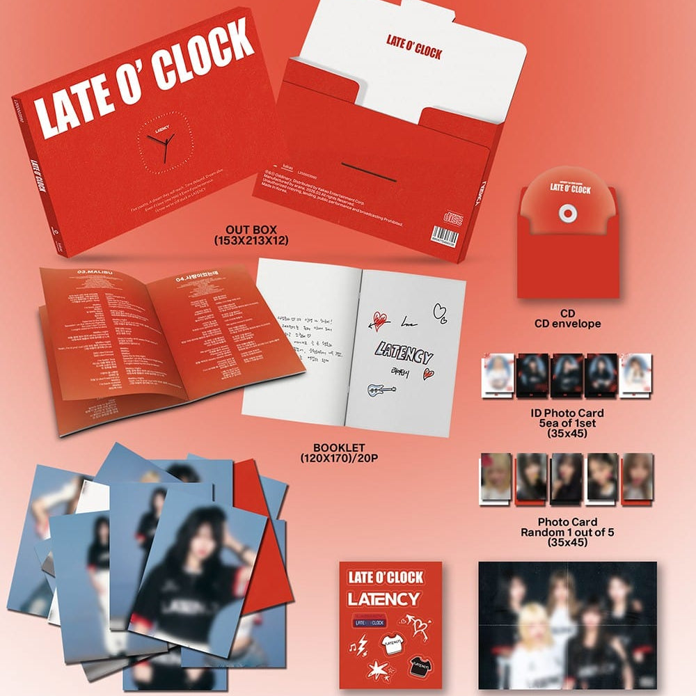 Korea Pop Store LATENCY - 1st Mini Album [Late O'Clock] (Postcard Ver.) Kawaii Gifts