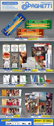 Korea Pop Store LE SSERAFIM - 1st Single Album 'Spaghetti' Kawaii Gifts