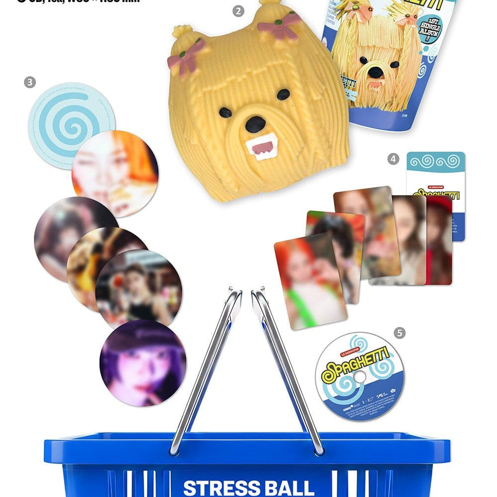 Korea Pop Store LE SSERAFIM - 1st Single Album 'Spaghetti' (Stress Ball Ver.) Kawaii Gifts