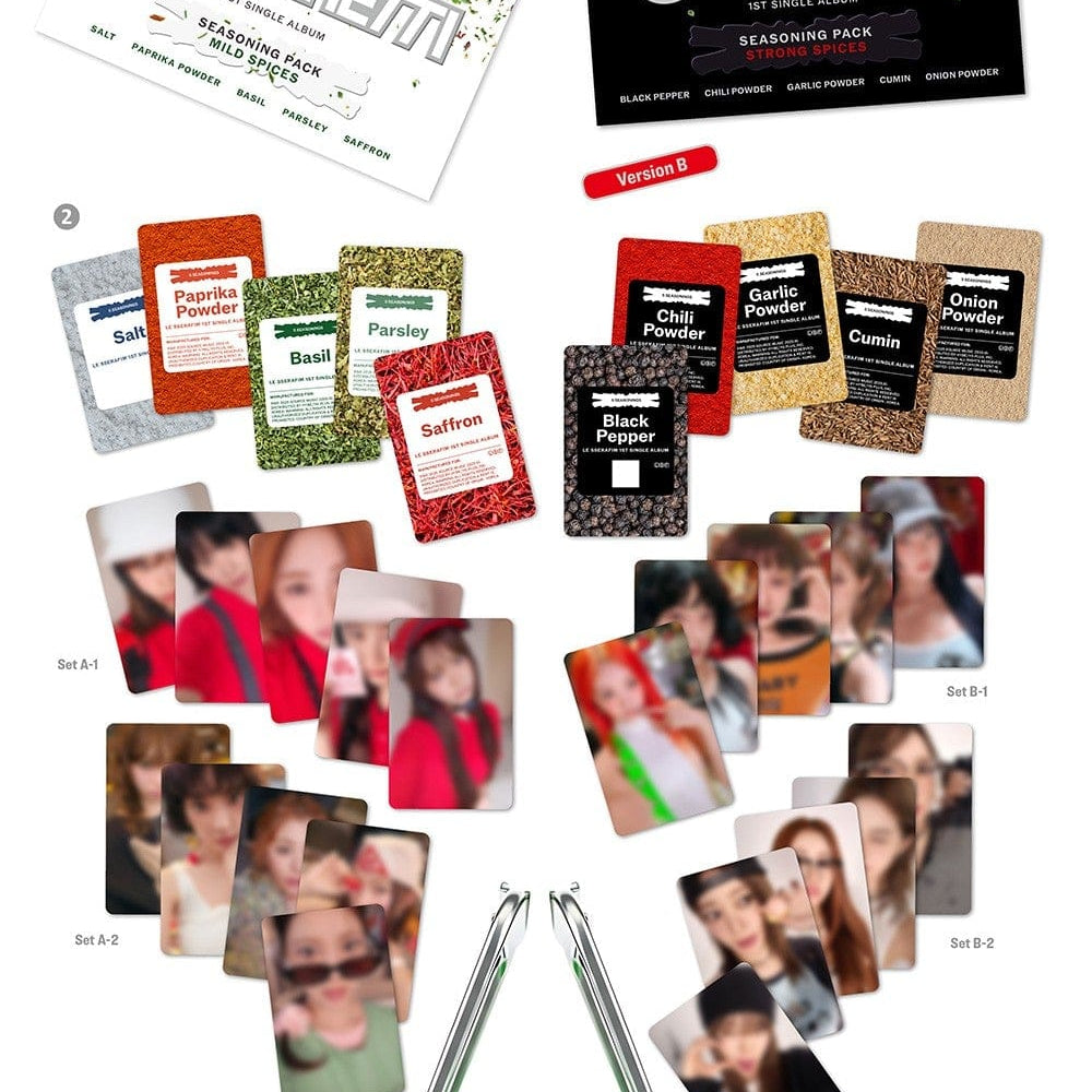 Korea Pop Store LE SSERAFIM - 1st Single Album 'Spaghetti' (Weverse Albums Ver.) Kawaii Gifts