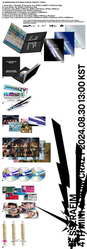 Korea Pop Store LE SSERAFIM - [Crazy] (4th Mini Album) Kawaii Gifts