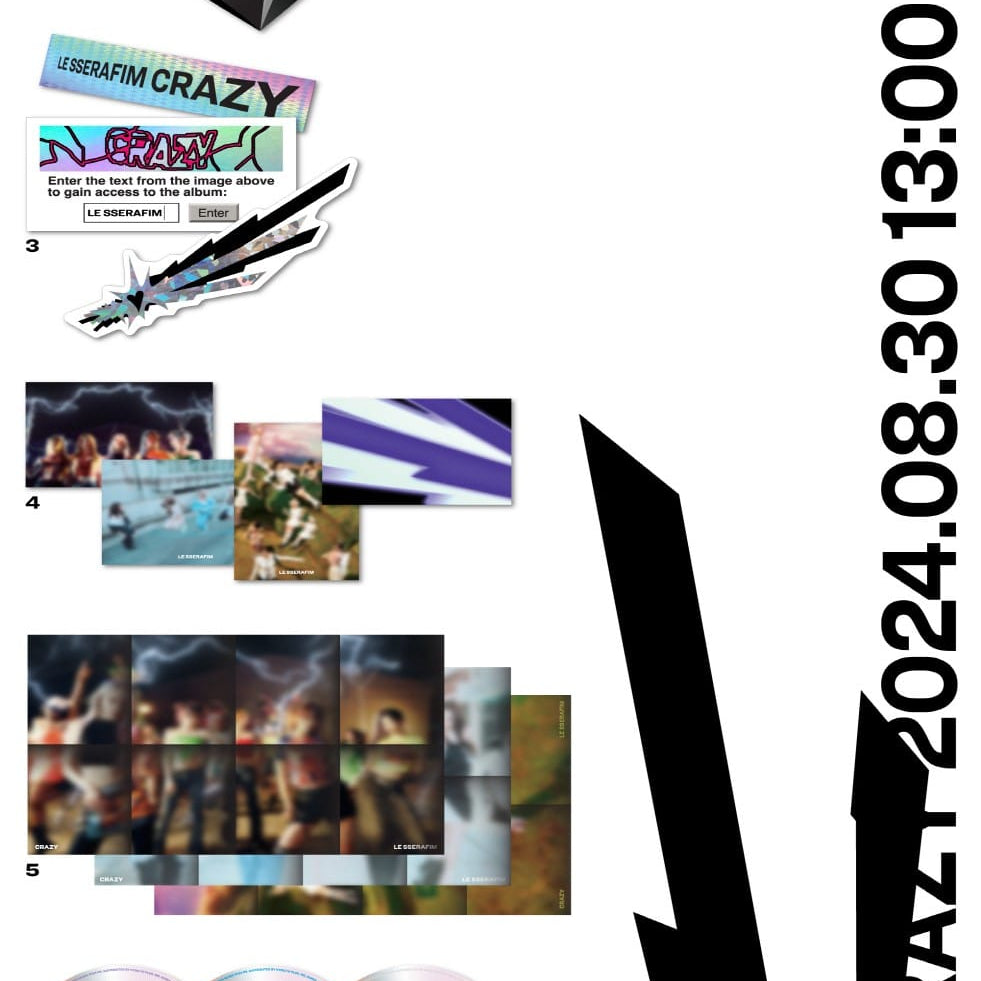 Korea Pop Store LE SSERAFIM - [Crazy] (4th Mini Album) Kawaii Gifts