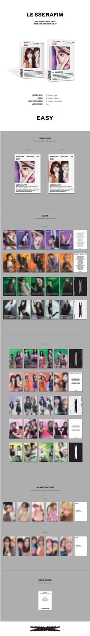 Korea Pop Store LE SSERAFIM - [Easy] (3rd Mini Album) (Weverse Albums Ver.) Kawaii Gifts 8809973501185