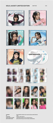 Korea Pop Store [LE SSERAFIM] JP 2nd Single [Unforgiven] Solo Jacket Kawaii Gifts
