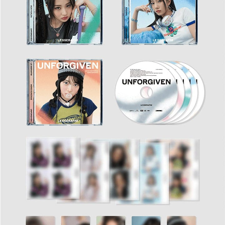 Korea Pop Store [LE SSERAFIM] JP 2nd Single [Unforgiven] Solo Jacket Kawaii Gifts