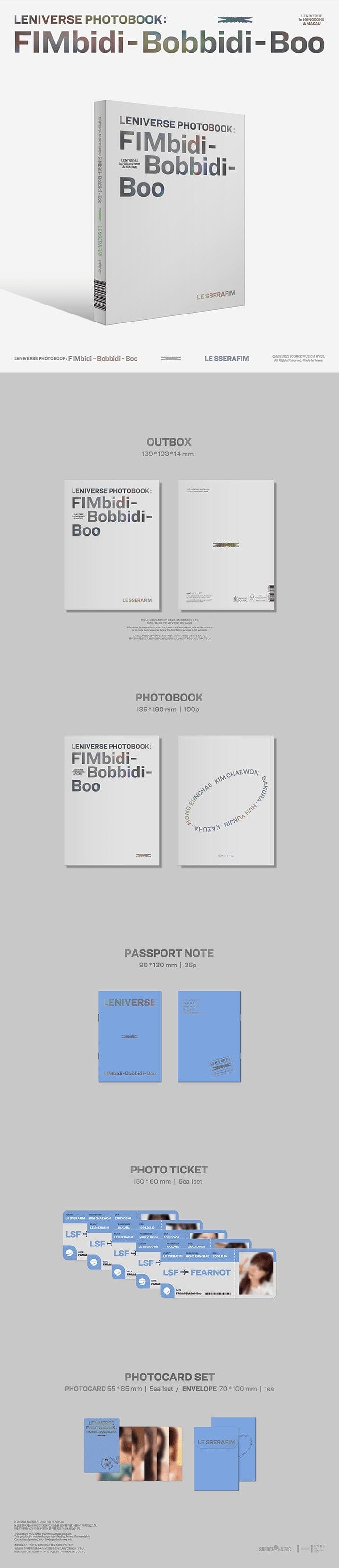 Korea Pop Store LE SSERAFIM - Leniverse Photobook: FIMbidi-Bobbidi-Boo Kawaii Gifts