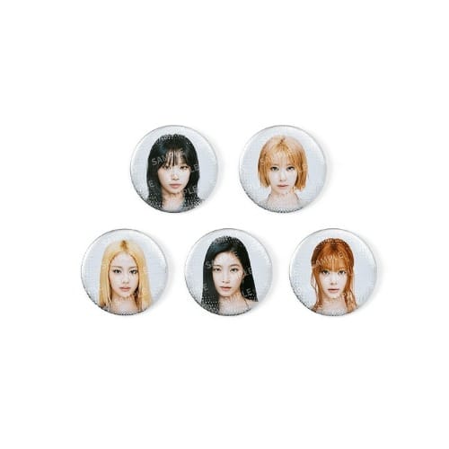 Korea Pop Store [LE SSERAFIM] Pureflow - Lucky Draw Can Badge Kawaii Gifts