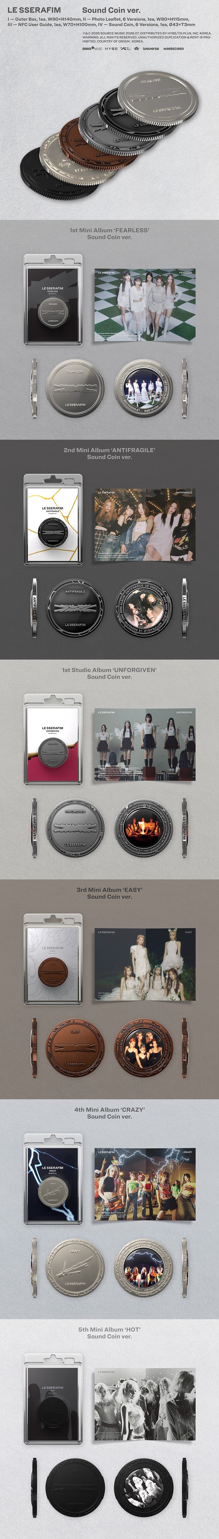 Korea Pop Store LE SSERAFIM - Sound Coin Album Kawaii Gifts