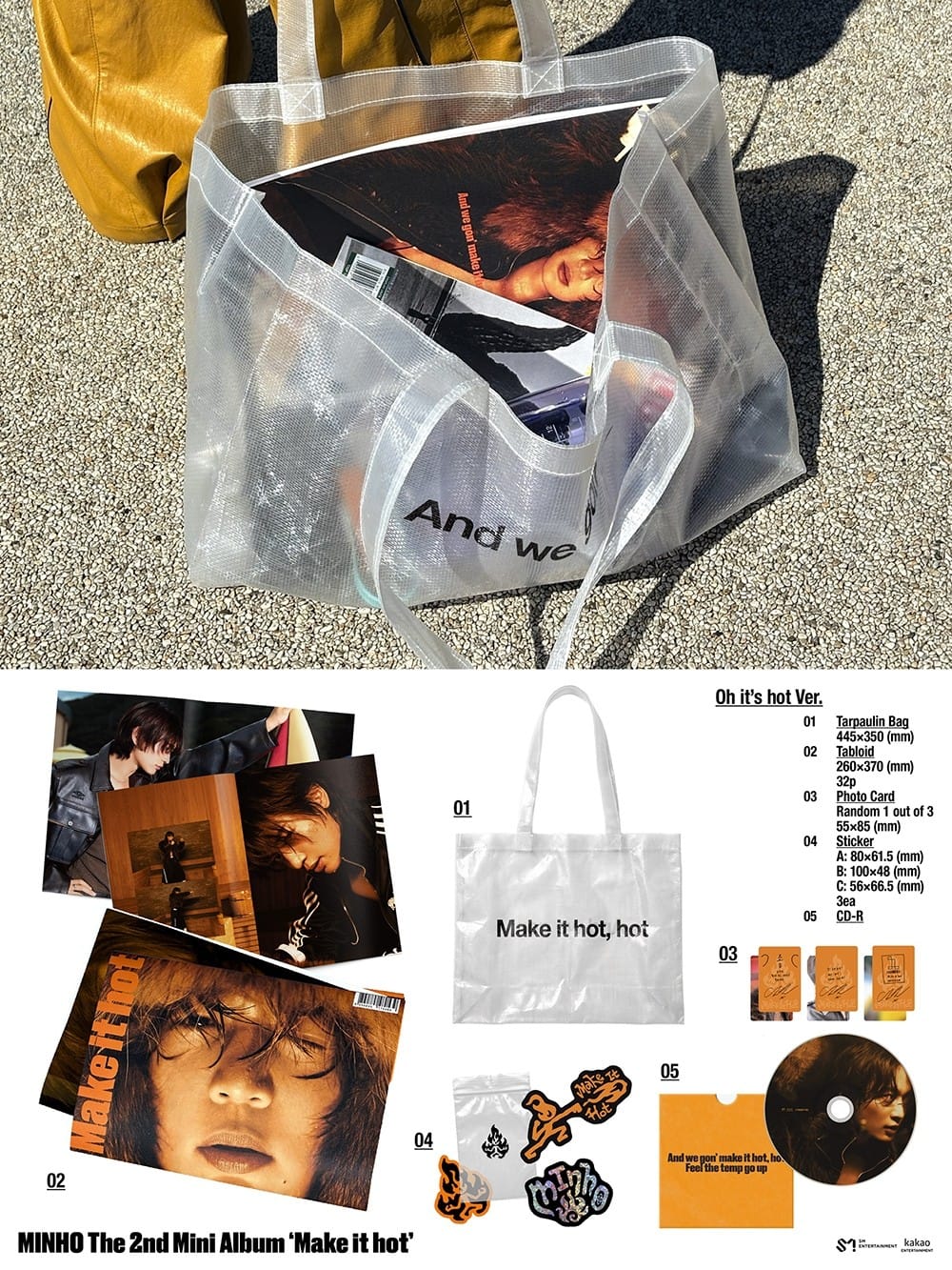 Korea Pop Store MINHO - 2nd Mini Album [Make It Hot] Oh It's Hot Ver. Kawaii Gifts