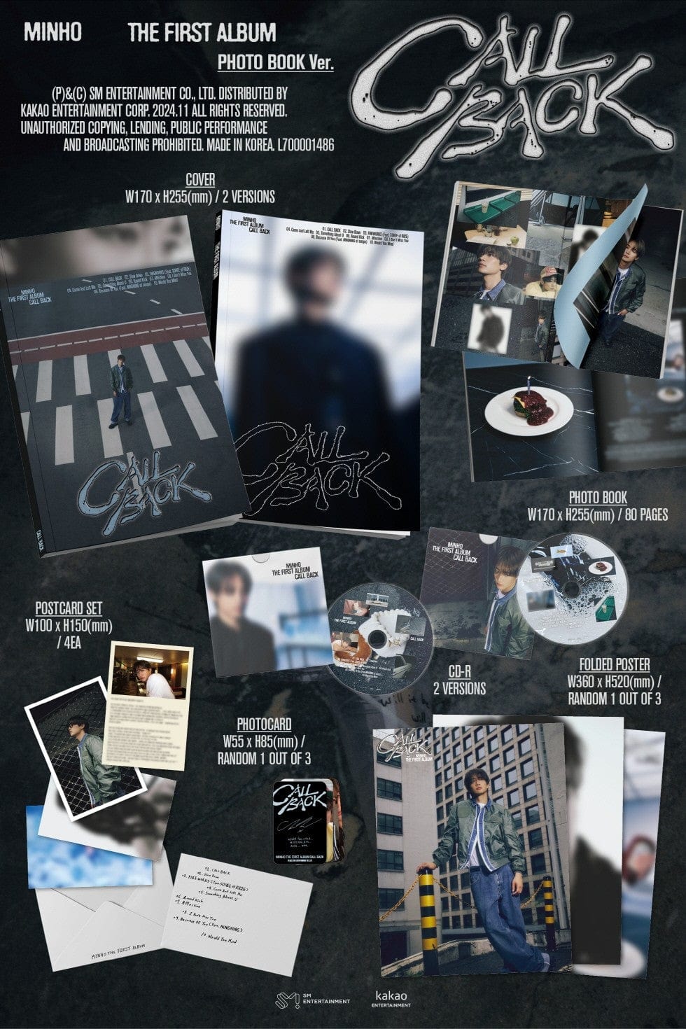 Korea Pop Store MINHO - Vol.1 [Call Back] Photobook Ver. Kawaii Gifts