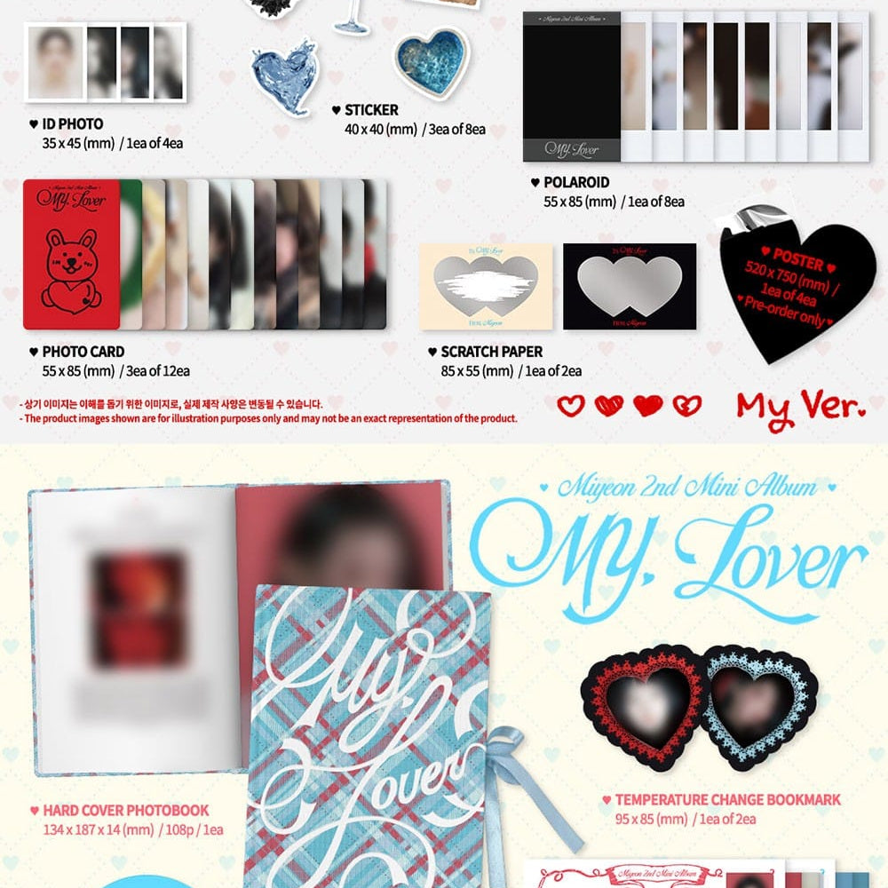 Korea Pop Store MIYEON - 2nd Mini Album [My, Lover] Kawaii Gifts 8804775458088