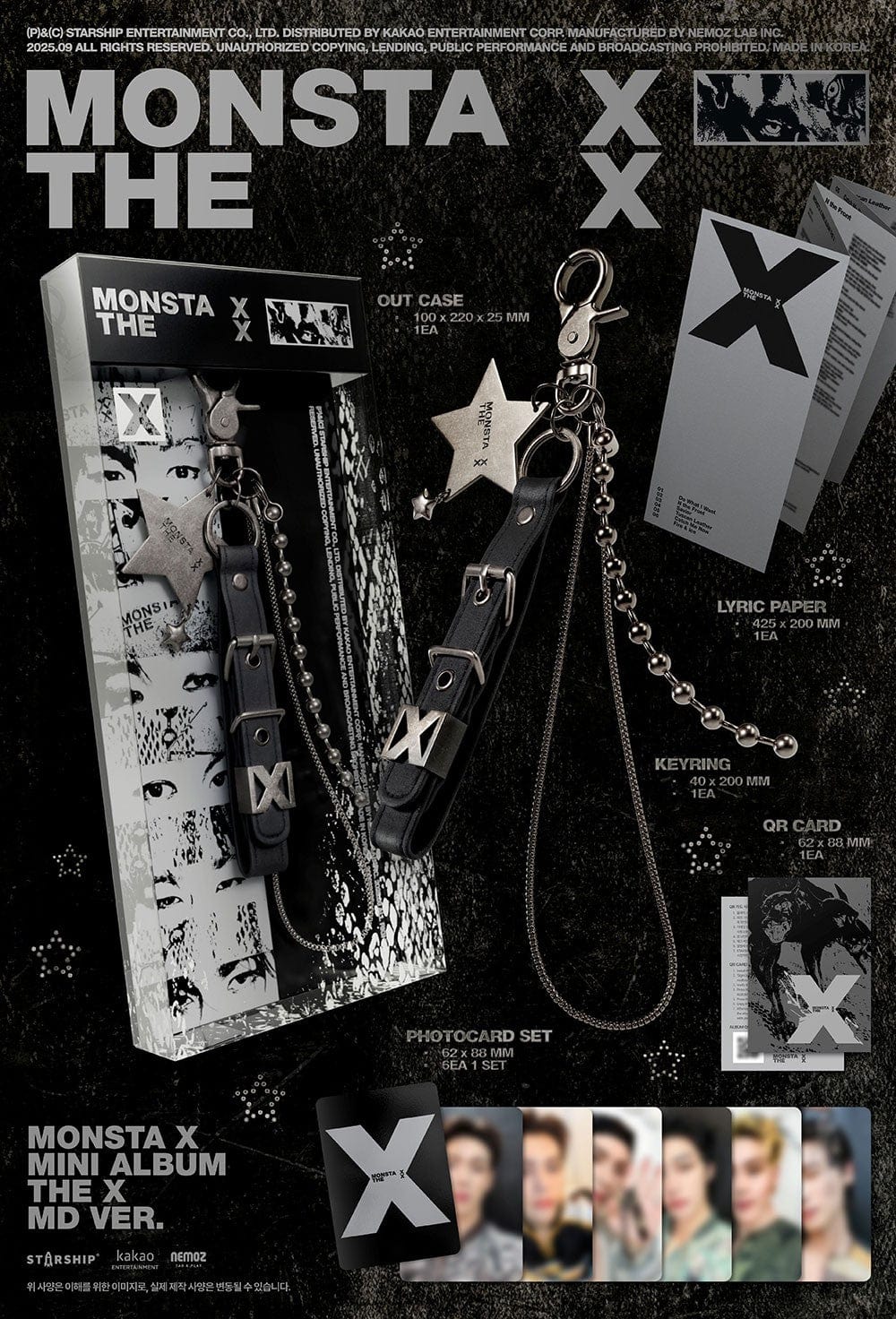 Korea Pop Store MONSTA X - Mini Album [The X] (MD Ver.) Kawaii Gifts