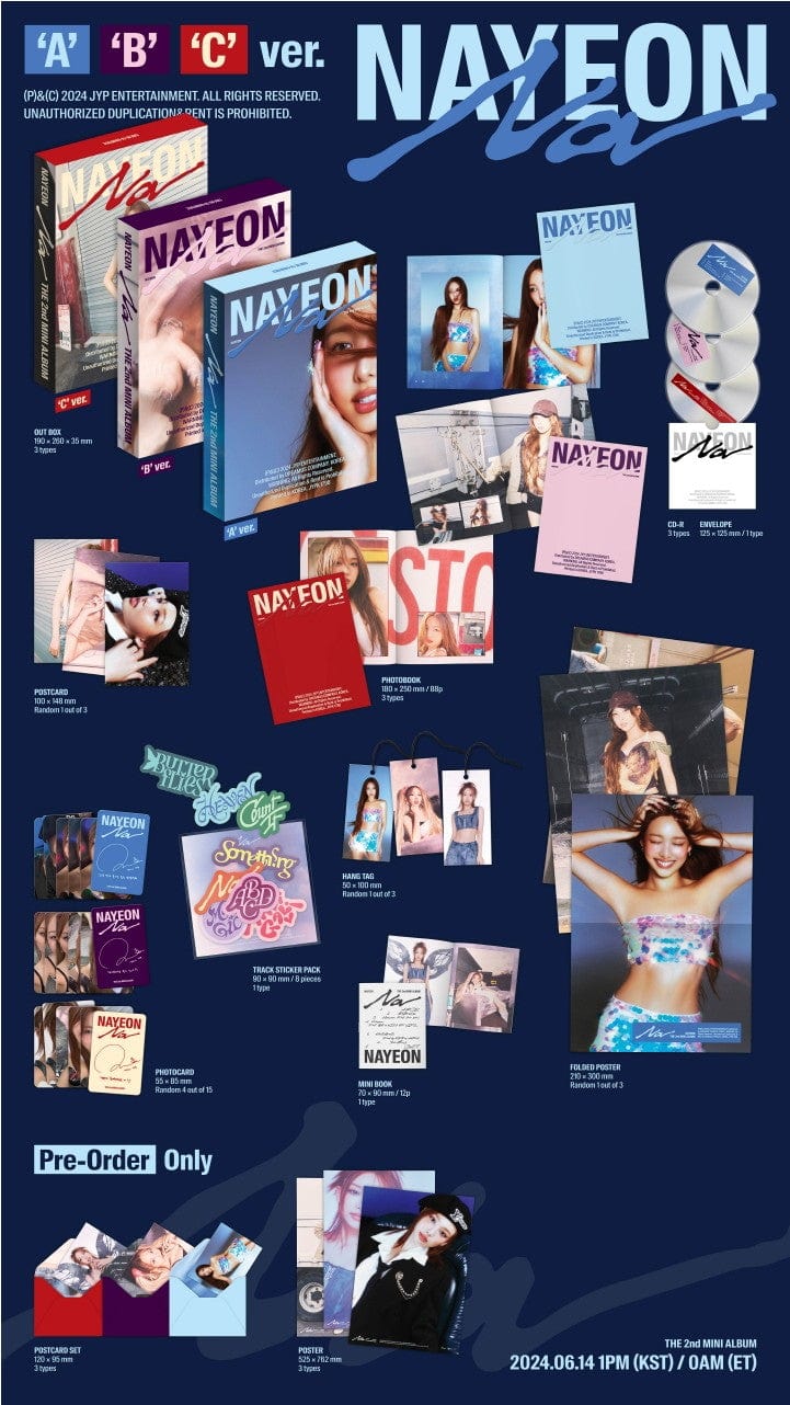 Korea Pop Store NAYEON - [NA] (2nd Mini Album) Kawaii Gifts 08069590