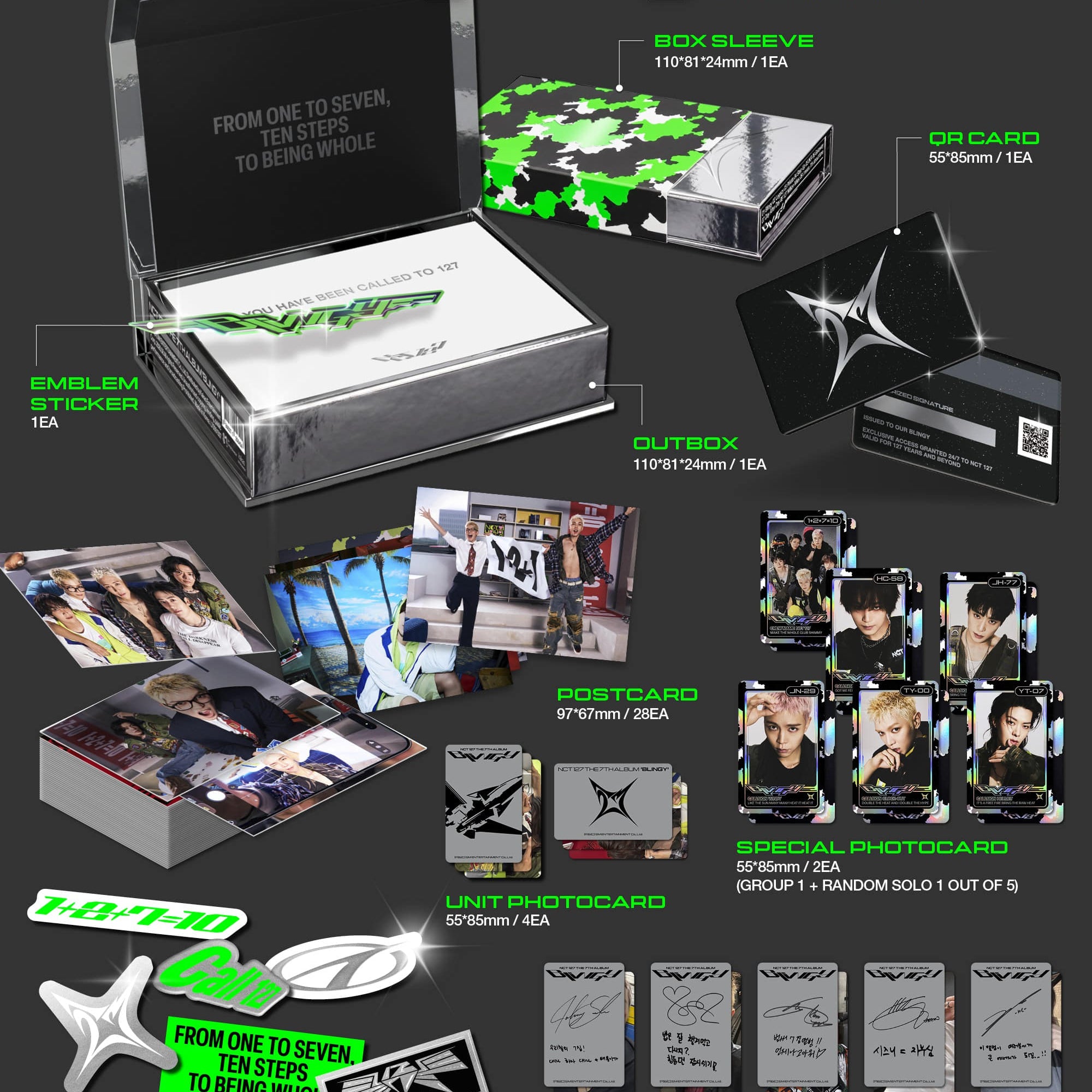 Korea Pop Store NCT 127 - The 7th Album [Blingy] (Call 127 Ver.) Kawaii Gifts
