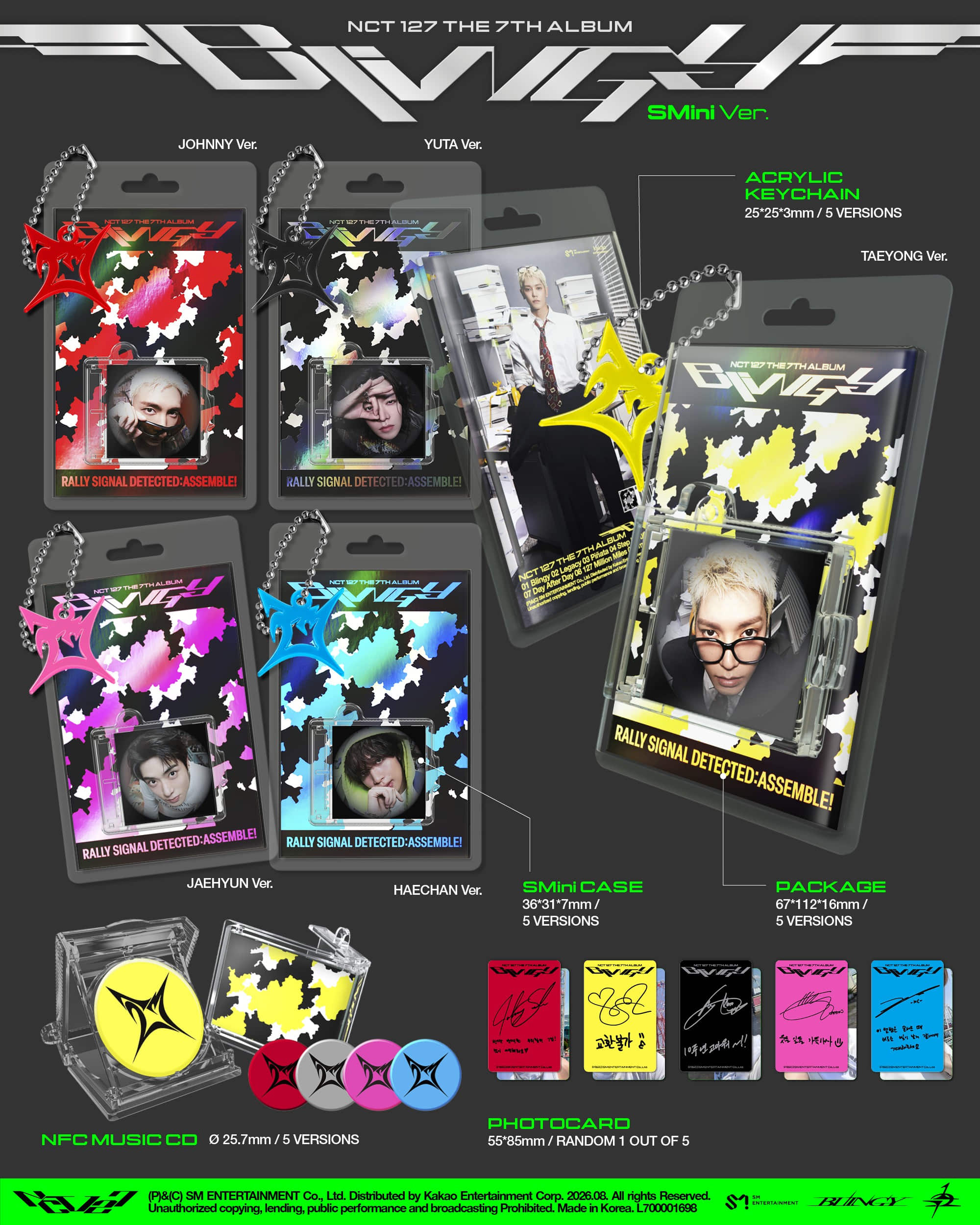 Korea Pop Store NCT 127 - The 7th Album [Blingy] (SMini Ver.) Kawaii Gifts