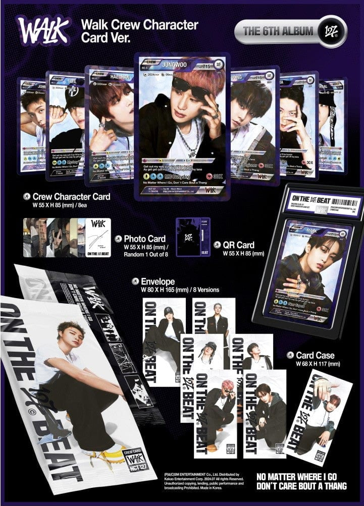 Korea Pop Store NCT 127 - Vol.6 [Walk] (Walk Crew Character Card Ver.) Kawaii Gifts 8804775450648