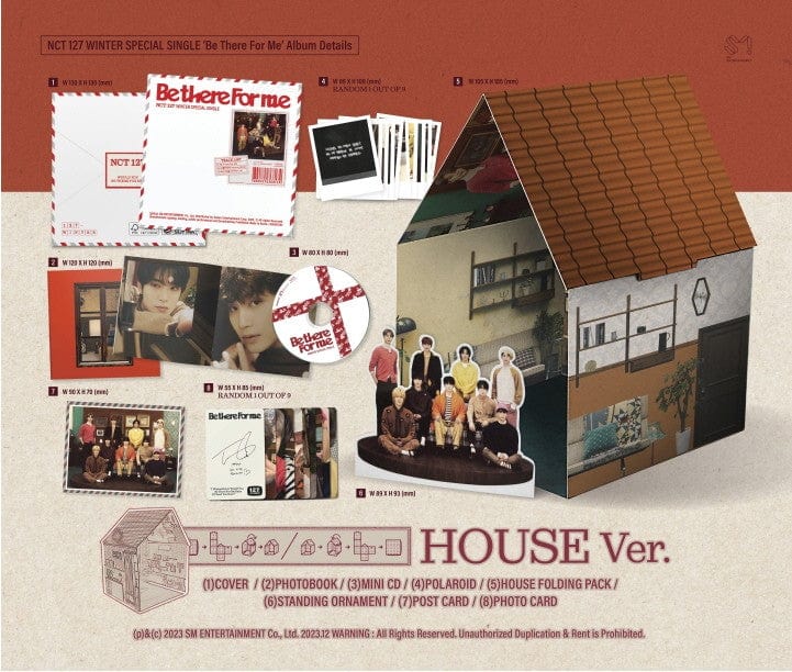 Korea Pop Store NCT 127 - Winter Special Single [Be There For Me] (House Ver.) Kawaii Gifts 8804775368134
