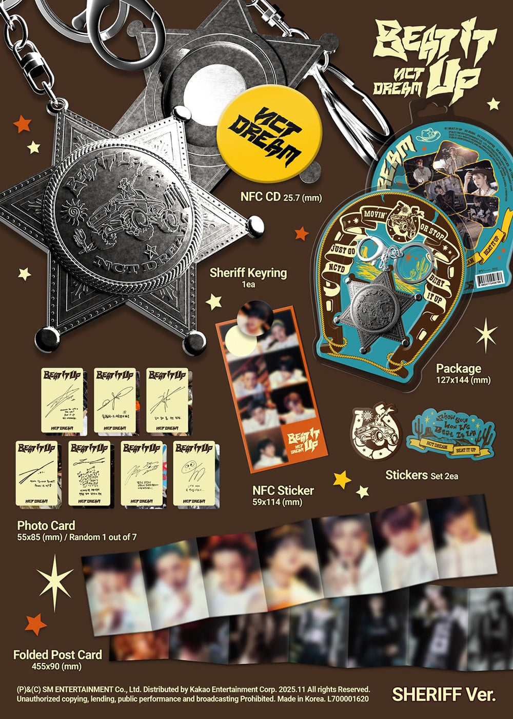 Korea Pop Store NCT DREAM - 6th Mini Album [Beat It Up] (Sheriff Ver.) Kawaii Gifts