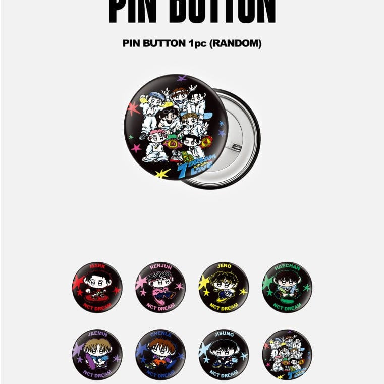 Korea Pop Store [NCT DREAM] Timer Riders - Random Pin Button Kawaii Gifts