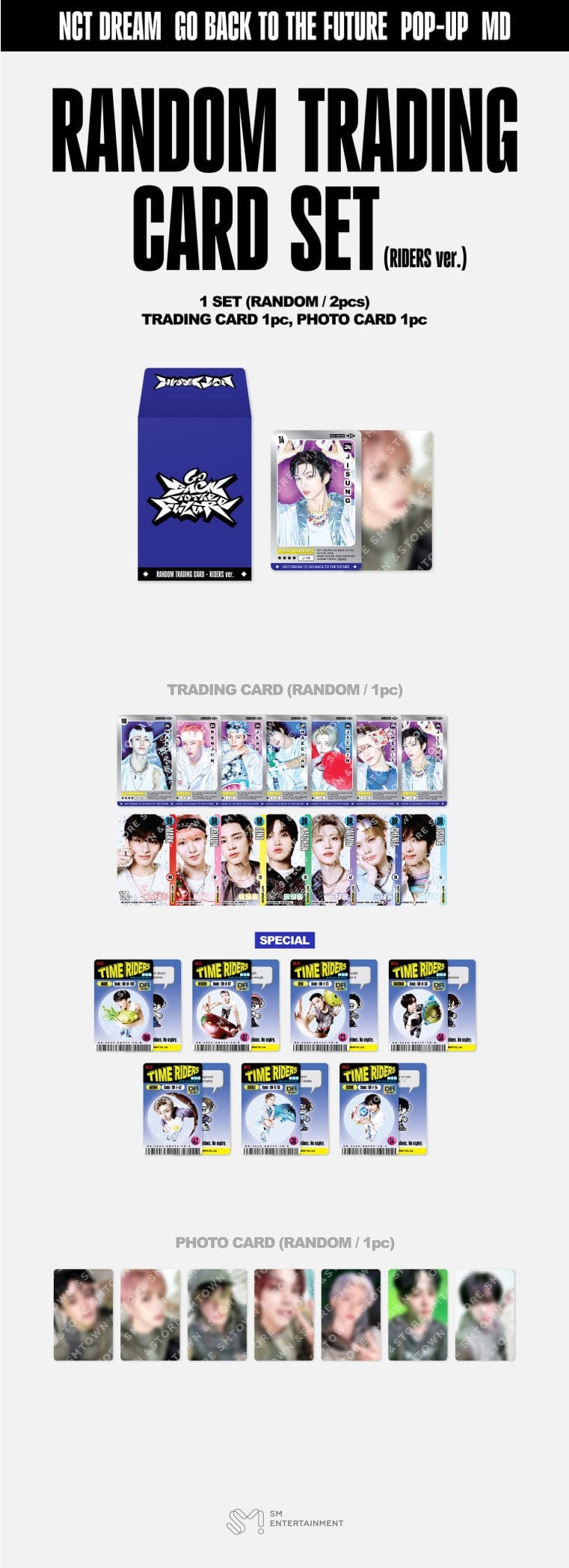 Korea Pop Store [NCT DREAM] Timer Riders - Random Trading Card Set (Riders Ver.) Kawaii Gifts