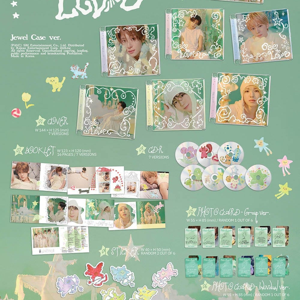 Korea Pop Store NCT WISH - 1st Full Album [Ode to Love] (Jewel Ver.) Kawaii Gifts