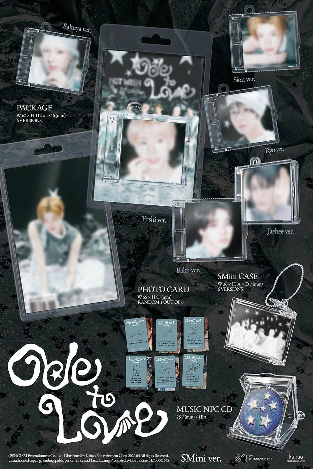 Korea Pop Store NCT WISH - 1st Full Album [Ode to Love] (SMini Ver.) Kawaii Gifts