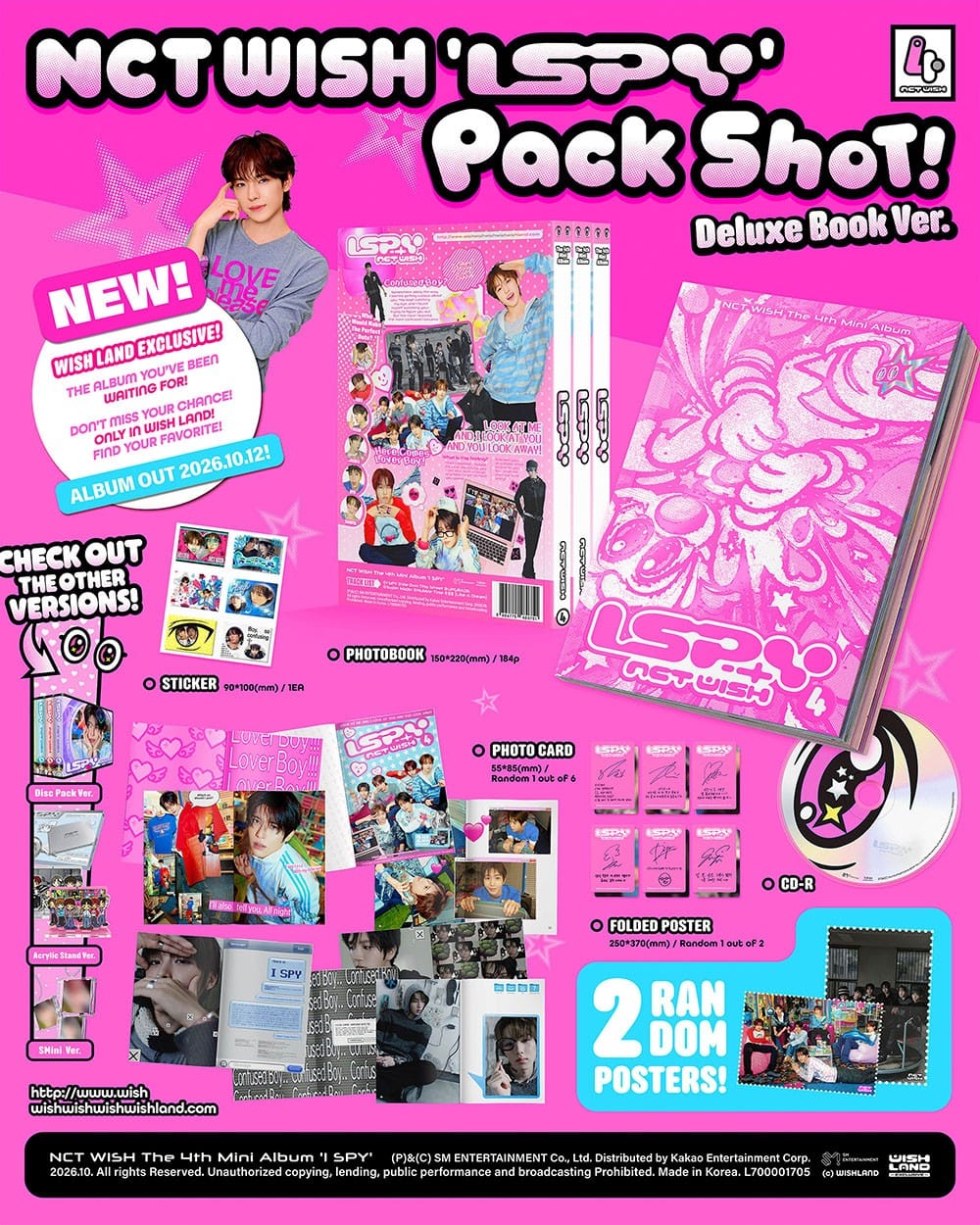 Korea Pop Store NCT WISH - 4th Mini Album [I Spy] Disc Pack Ver Kawaii Gifts 8804775480768