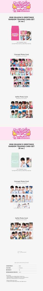 Korea Pop Store [NCT Wish] Random Trading Card Set - 2026 SM B Ver. Kawaii Gifts