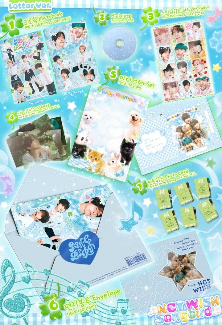 Korea Pop Store NCT WISH - [Songbird] (Letter Ver.) Kawaii Gifts 8804775450532