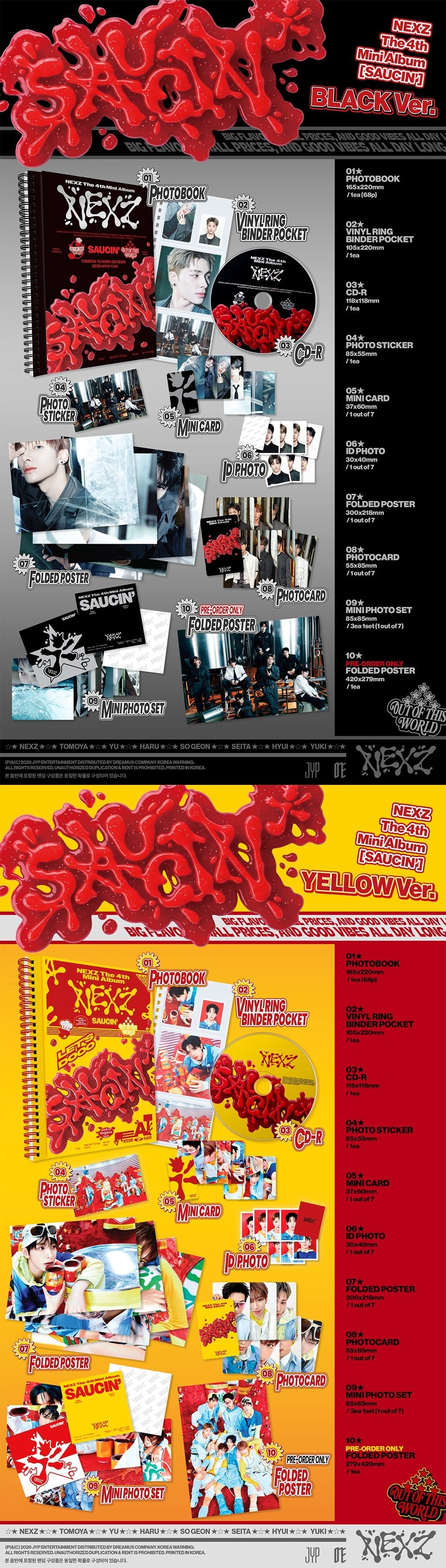 Korea Pop Store NEXZ - The 4th Mini Album 'Saucin' Kawaii Gifts 8800371190490