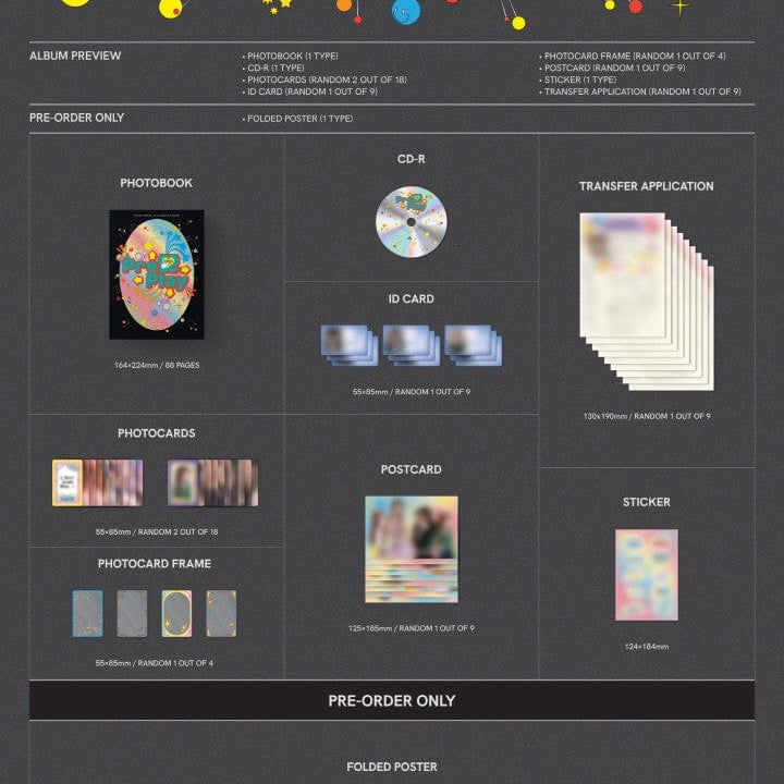 Korea Pop Store NiziU - Press Play (1st Single Album) (Limited Ver.) Kawaii Gifts 8809755505721