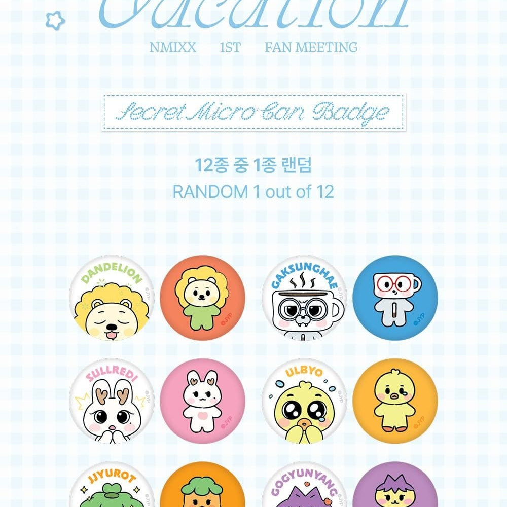 Korea Pop Store [NMIXX] Nswer Vacation - Secret Micro Can Badge Kawaii Gifts