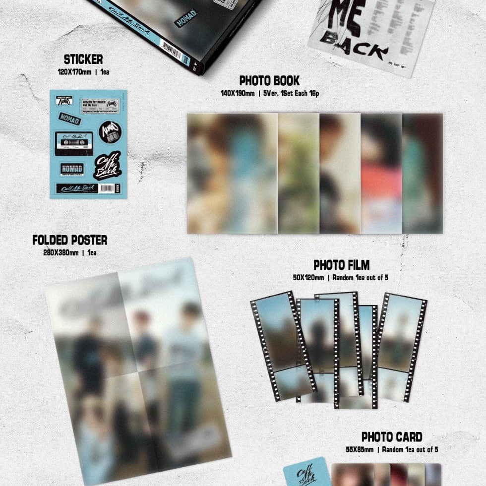 Korea Pop Store NOMAD - [Call Me Back] (1st Single Album) (CD Ver.) Kawaii Gifts