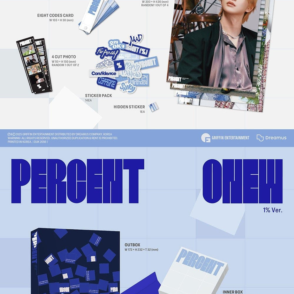 Korea Pop Store ONEW - 2nd Album [Percent] (Photobook Ver.) Kawaii Gifts