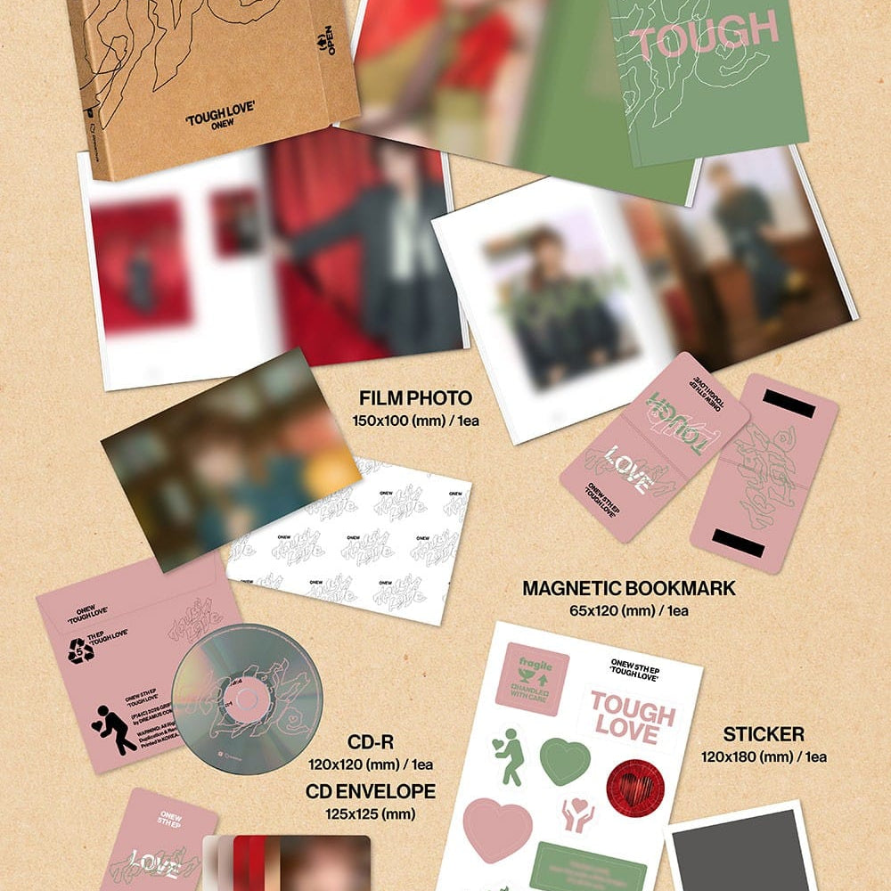Korea Pop Store ONEW - 5th EP Tough Love (Book Ver.) Kawaii Gifts 8809954225673