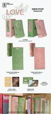Korea Pop Store ONEW - 5th EP Tough Love (Towel Book Ver.) Kawaii Gifts