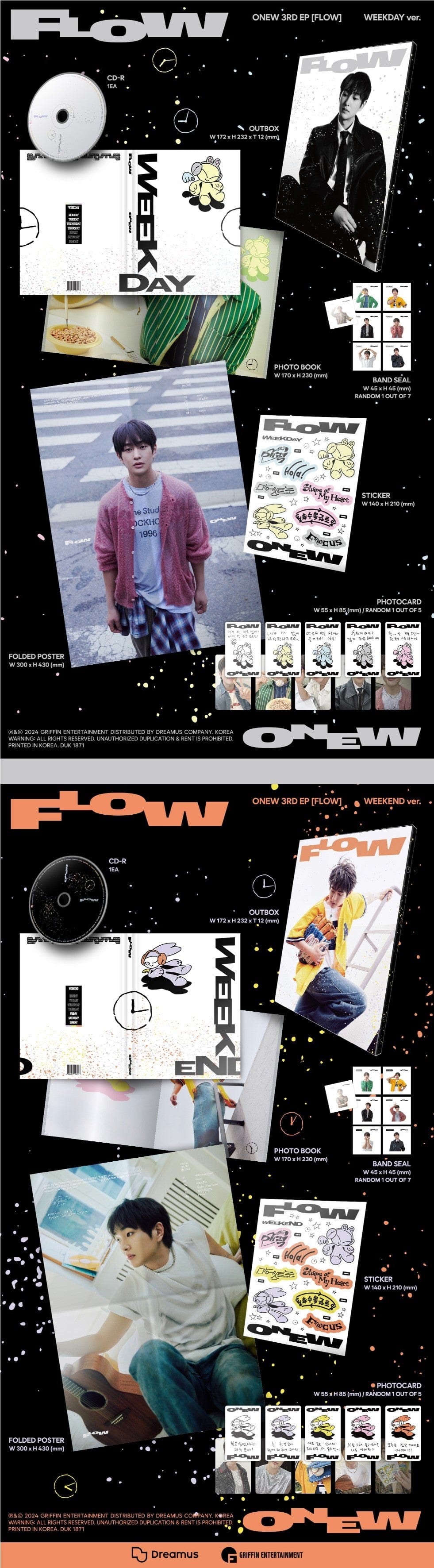 Korea Pop Store ONEW - [Flow] (3rd Mini Album) Kawaii Gifts