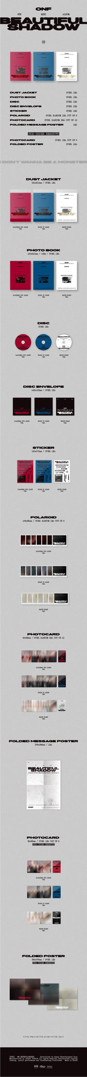 Korea Pop Store ONF - [Beautiful Shadow] (8th Mini Album) Kawaii Gifts 8804775369469