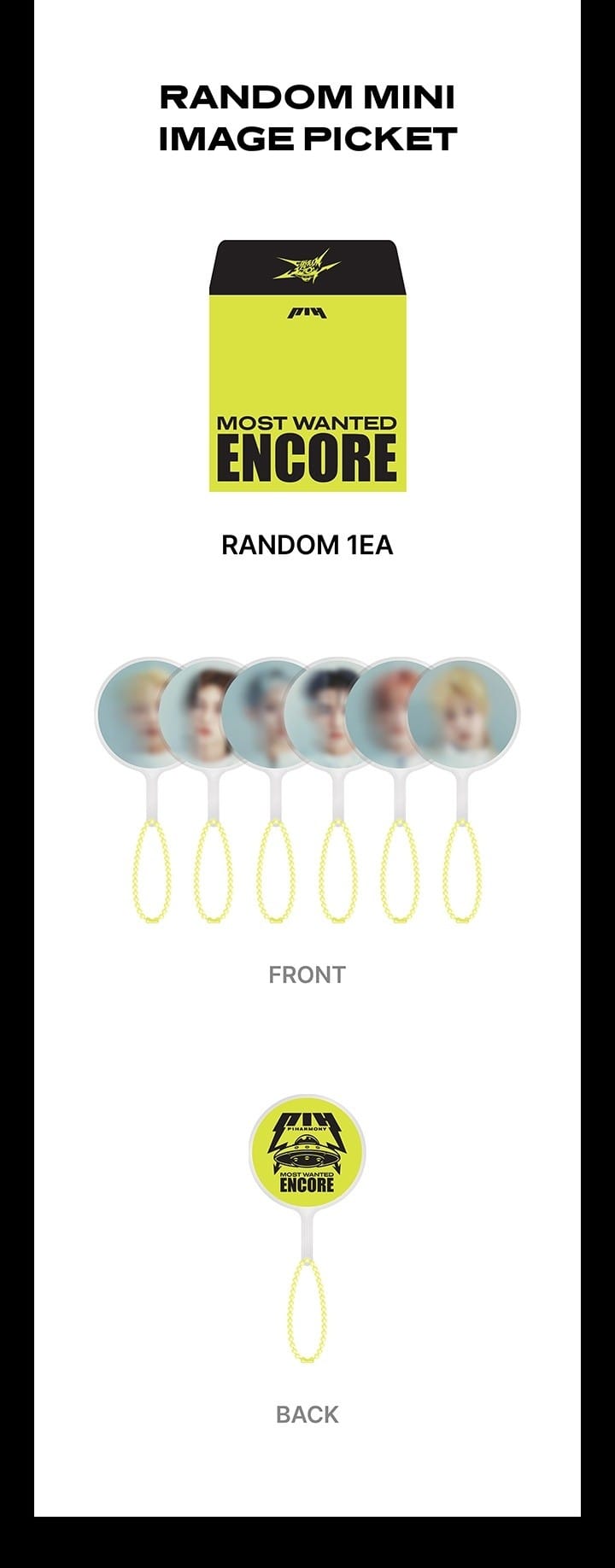 Korea Pop Store [P1Harmony] Random Mini Image Picket Keychain Kawaii Gifts
