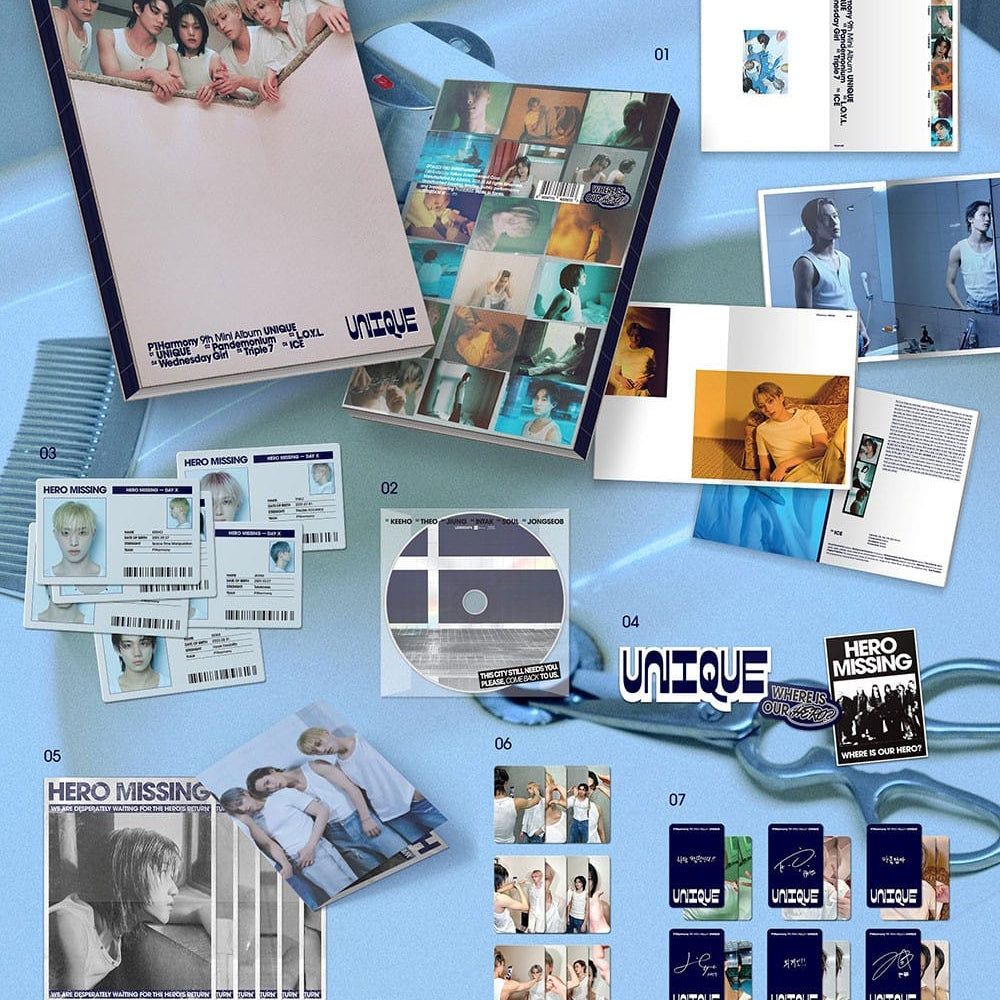 Korea Pop Store P1Harmony - Unique (9th Mini Album) Photobook Ver. Kawaii Gifts