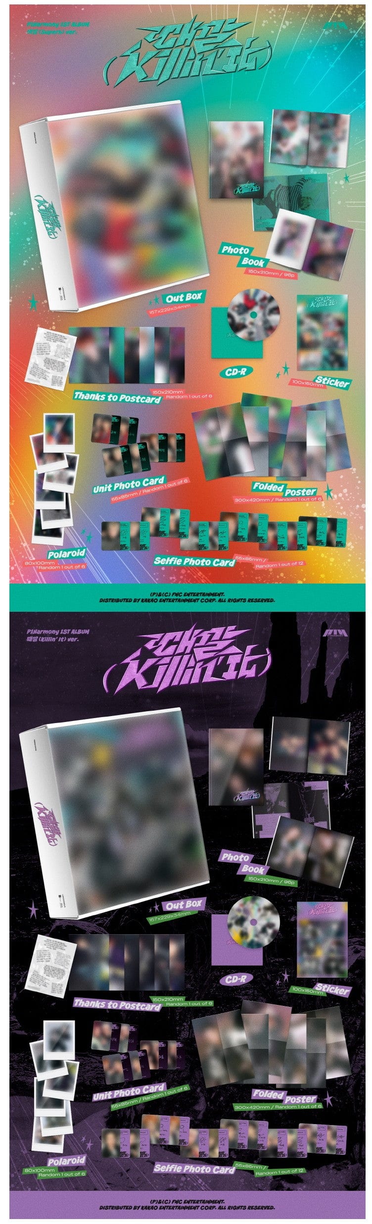 Korea Pop Store P1HARMONY - Vol.1 [Killin' It] Kawaii Gifts 8804775367663