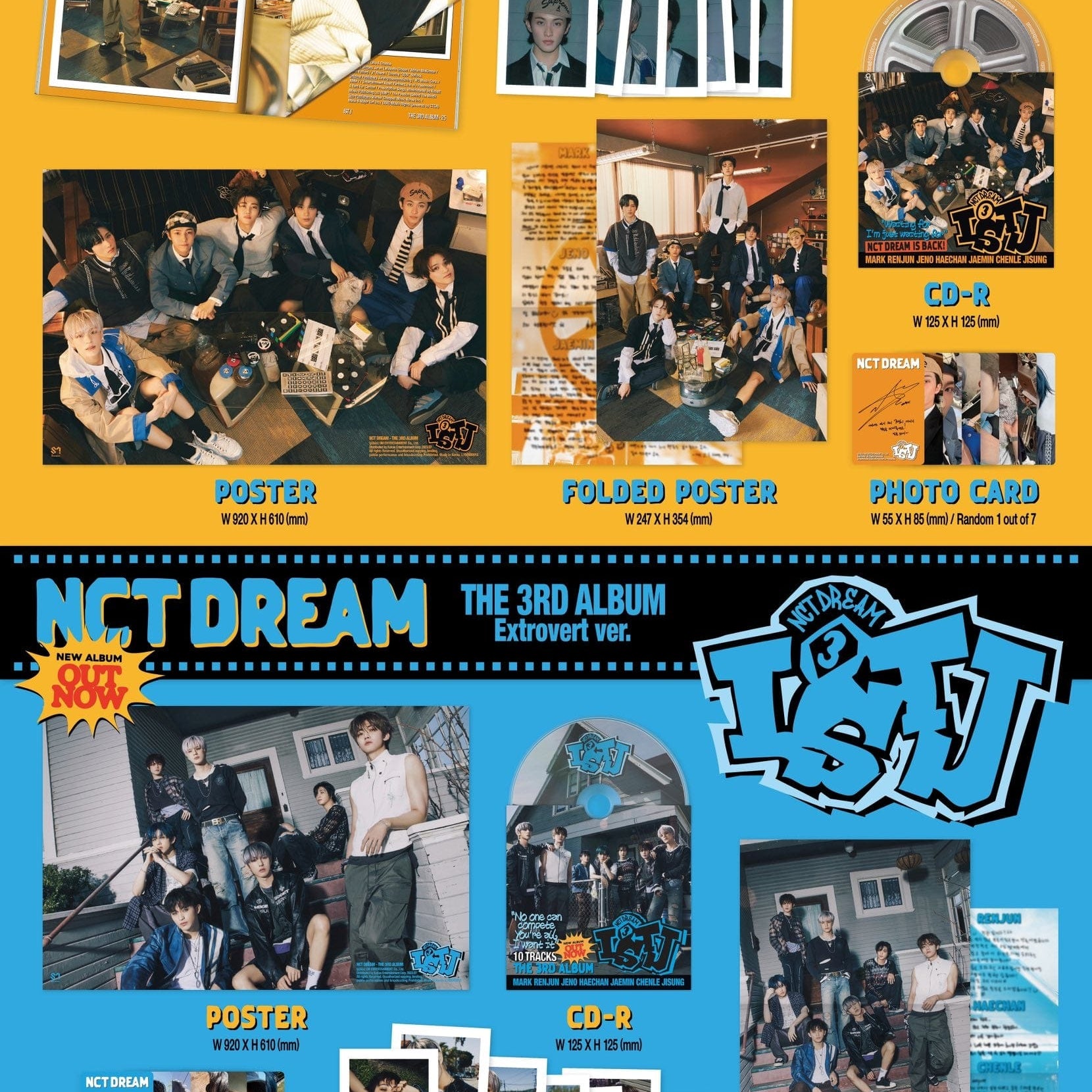 Korea Pop Store [PHOTO CARD] [NCT DREAM] VOL.3 [ISTJ] (PHOTOBOOK Ver.) Kawaii Gifts